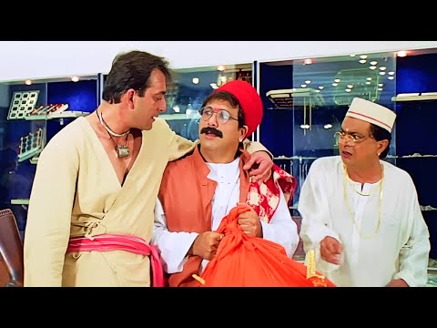 Under the pretext of shooting, the jeweler's shop was cleaned out 😂 | Govinda - Sanjay Dutt | Jodi No 1 Comedy Scene