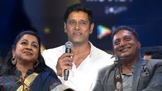 Vikram Showing His Love Towards Prakash Raj And Raadhika Sarathkumar