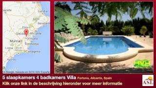 preview picture of video '5 slaapkamers 4 badkamers Villa te Koop in Fortuna, Alicante, Spain'