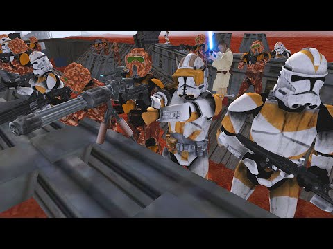 Largest Clone Wars TRENCH DEFENSE Ever! - Men of War: Star Wars Mod Battle Simulator