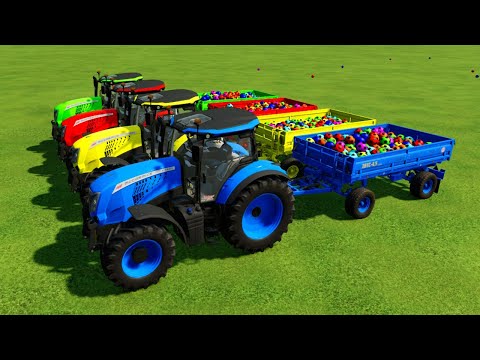 LOAD AND TRANSPORT COLORFUL SOCCER BALLS WHIT McCORMICK TRACTORS - FARMING SIMULATOR 22