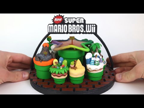 How I Made Every World From New Super Mario Bros. Wii - With Polymer Clay