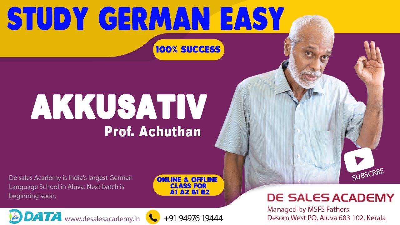 018 AKKUSATIV CASE: Use Akkusativ case in German: German Language Course A1 Level: De Sales Academy