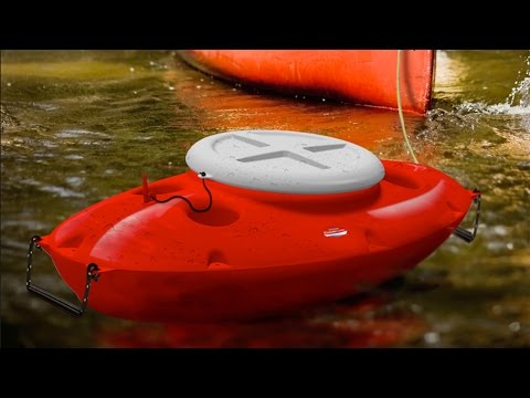 This cooler floats alongside you.