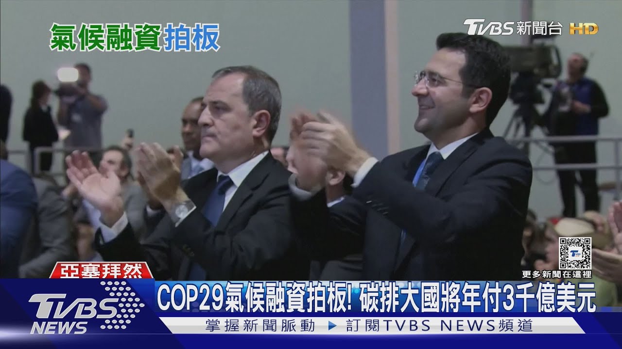 COP29氣候融資拍板! 碳排大國將年付3千億美元