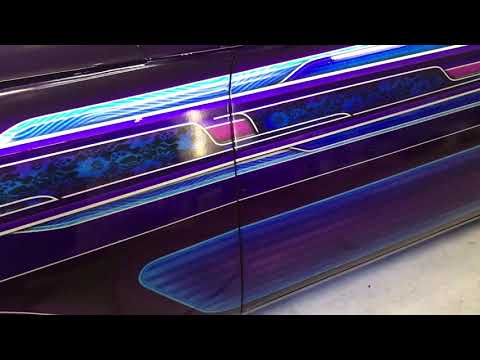 Main paint completed on the 56 chevy wagon. “GRAPE APE”