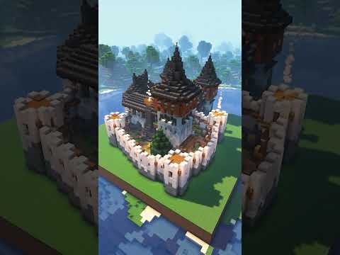 Stevler - Minecraft: How to build a Diorite Lake Castle #shorts