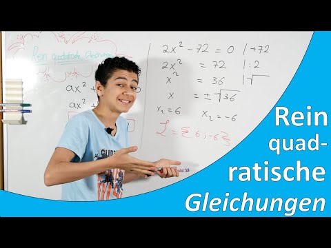 Rein quadratische Gleichungen|Einfach erklärt