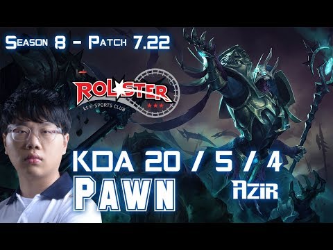 KT Pawn AZIR vs TWISTED FATE Mid - Patch 7.22 KR Ranked