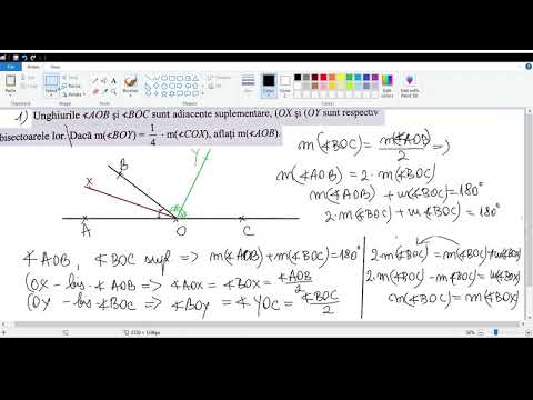 Unghiuri adiacente suplementare si bisectoarele lor