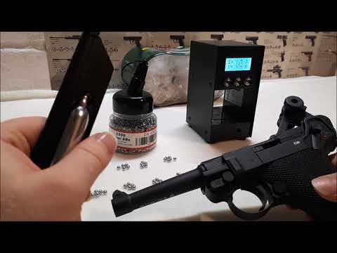 #82  Chrony Test Luger P08 Blowback von Legends (Umarex) Deutsch