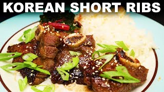 Korean-style short ribs — pan seared/braised method