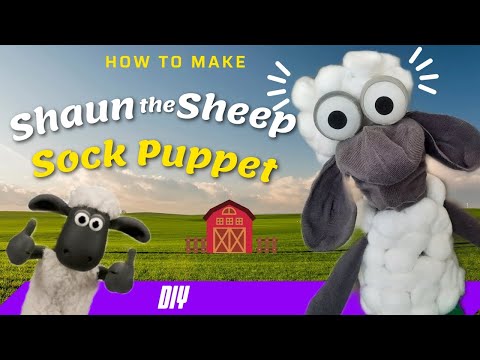 How To Make Shaun The Sheep Sock Puppet | No Stitching | Easy DIY Puppets Craft