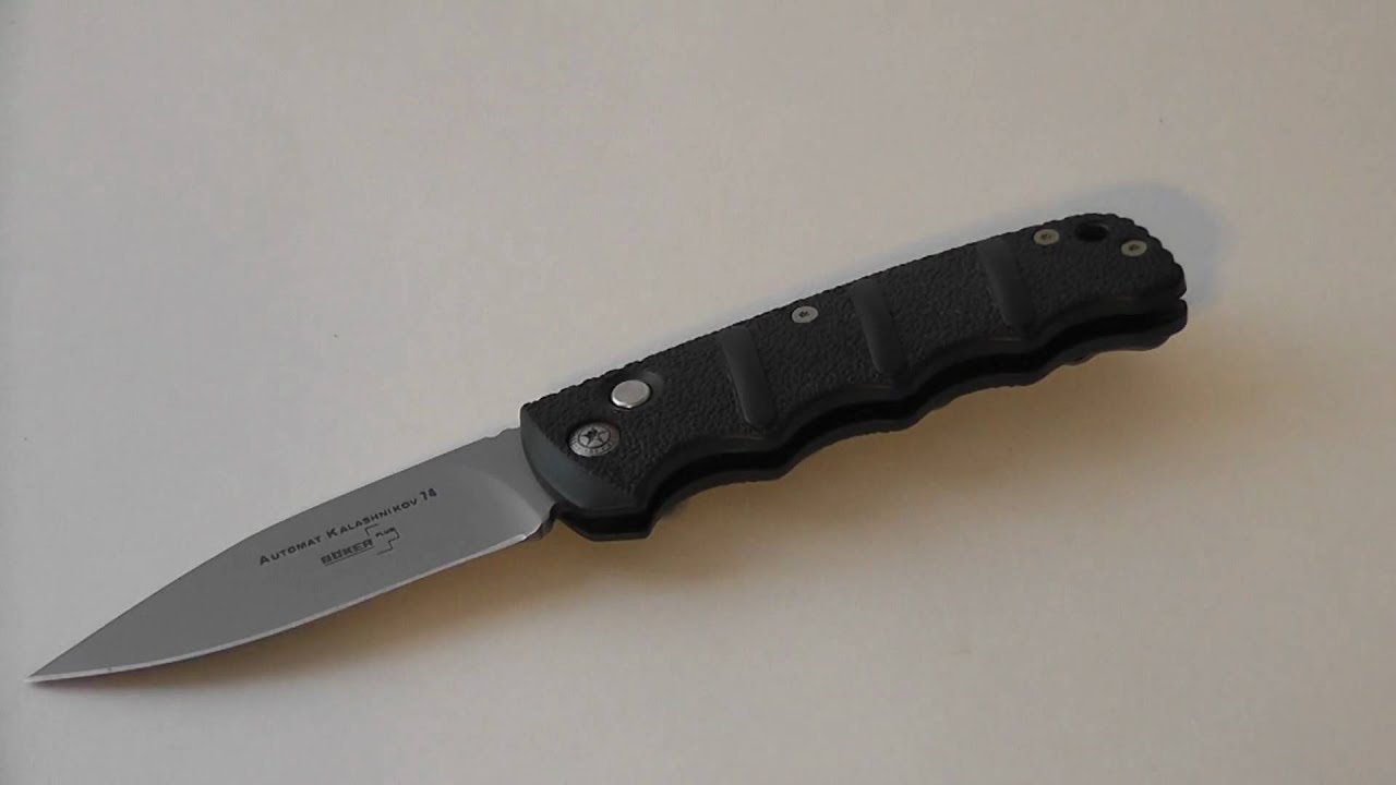 Boker Black Kalashnikov Button Lock Knife KALS74