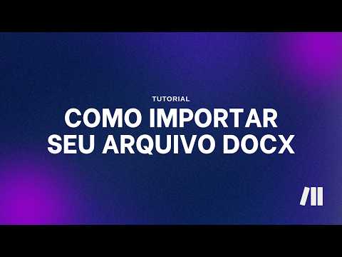Thumbnail do video: Como importar seu arquivo
