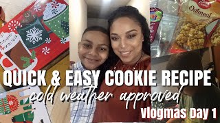 VLOGMAS Day 1 | YUMMY IN YOUR TUMMY QUICK HEALTHY Cookie Recipe ~ MelissaQ