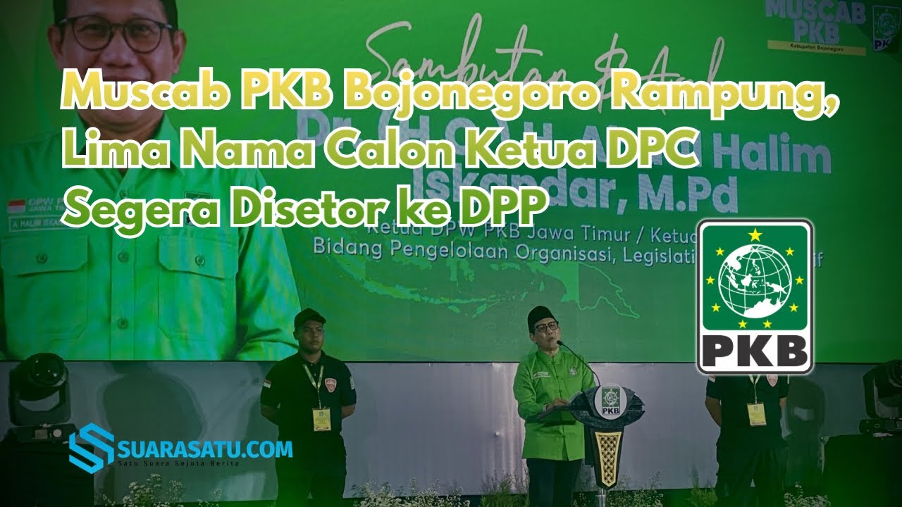 Lima Bakal Calon Ketua DPC PKB Bojonegoro Terpilih dalam Muscab