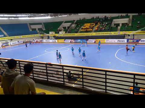 Pemanasan Dumai FC Riau sebelum melawan Giga FC Lampung