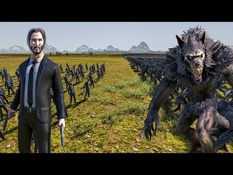 100 JOHN WICK vs 500.000 WEREWOLVES - Ultimate Epic Battle Simulator 2 UEBS 2