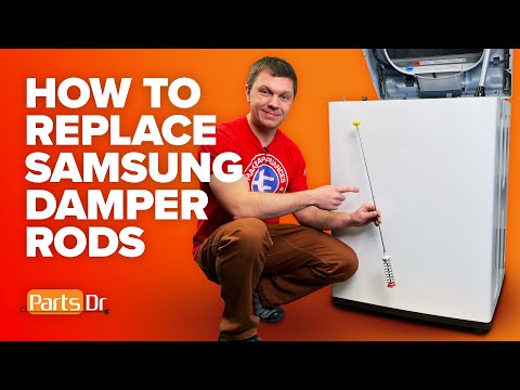 How to replace Samsung washer suspension damper rod part # DC97-05280W