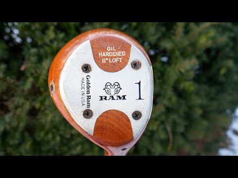 1987 Ram Tour Grind Golden Ram Persimmon Driver - The Vintage Golfer