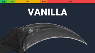 Karambit Vanilla - Skin Float And Wear Preview