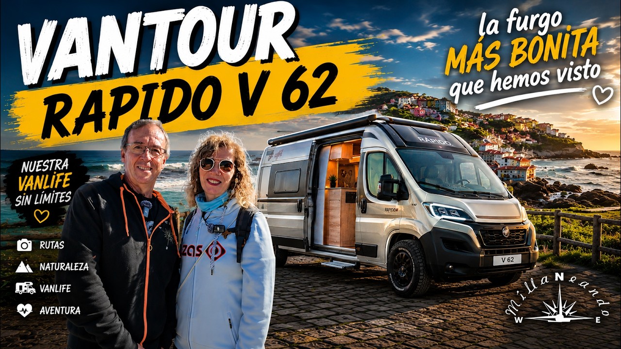 🚐 CAMPER con CAMA FRANCESA | ¿La distribución perfecta? 😍 | Rapido V62 | Van Tour por Millaneando 