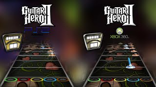 Guitar Hero 2 PS2 vs Xbox 360 - EVERY charting difference (on expert guitar)