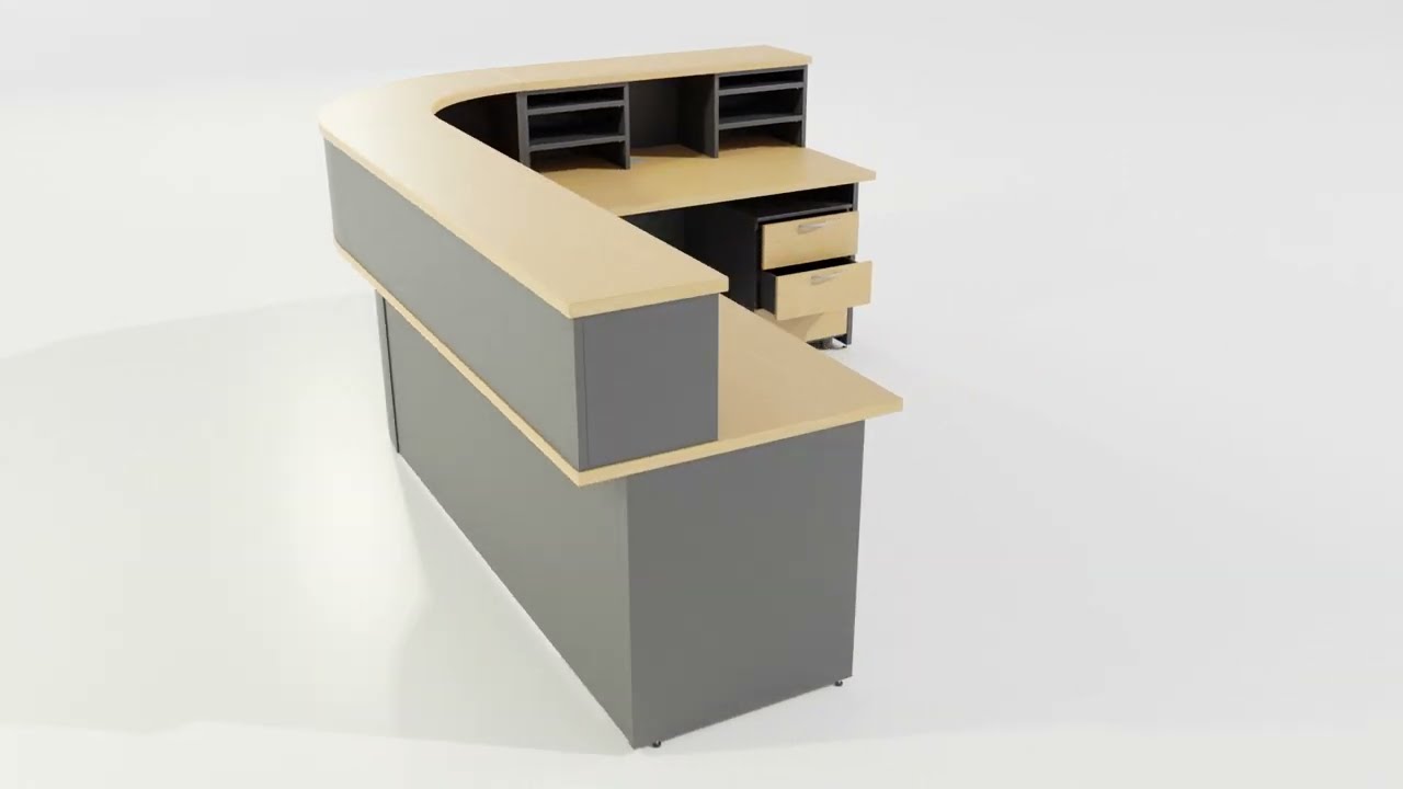 Office Desk - Reception 3D Model