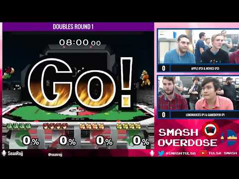 Smash Overdose 4 - Apple & Novice (Red) vs Lemonjuices & Gameboyjr (Green) - Doubles Round 1