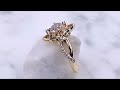 video - Open Lotus Mandala Engagement Ring with Trillion Alexandrite