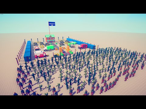 50x MILITARY vs 150x ZOMBIE - Totally Accurate Battle Simulator TABS
