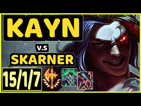 BONO (KAYN) vs SKARNER - 15/1/7 KDA JUNGLE CHALLENGER GAMEPLAY - KR