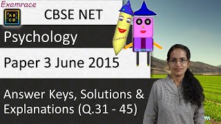Download Lagu CBSE NET June 2015 Psychology Paper 3 (Q.31-45): Answer Keys, Solutions u0026 Explanations Thumbnail