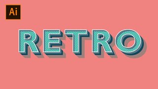 [일러스트레이터 강좌] 레트로 문자