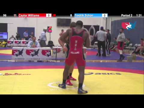 Dual #15   96 KG   Caylor Williams USA #1 vs  Fredrik Schon SWE