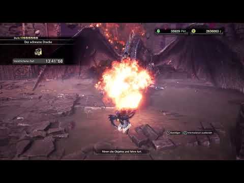 Gegen den legendären schwarzen Drachen Monster Hunter World Iceborne
