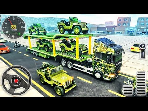 US Army Vehicle Driving Transporter Truck - Cargo Airplane Simulator - Android GamePlay