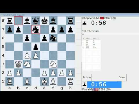 Bullet Chess #86: 11 games in the ICC 1-minute pool