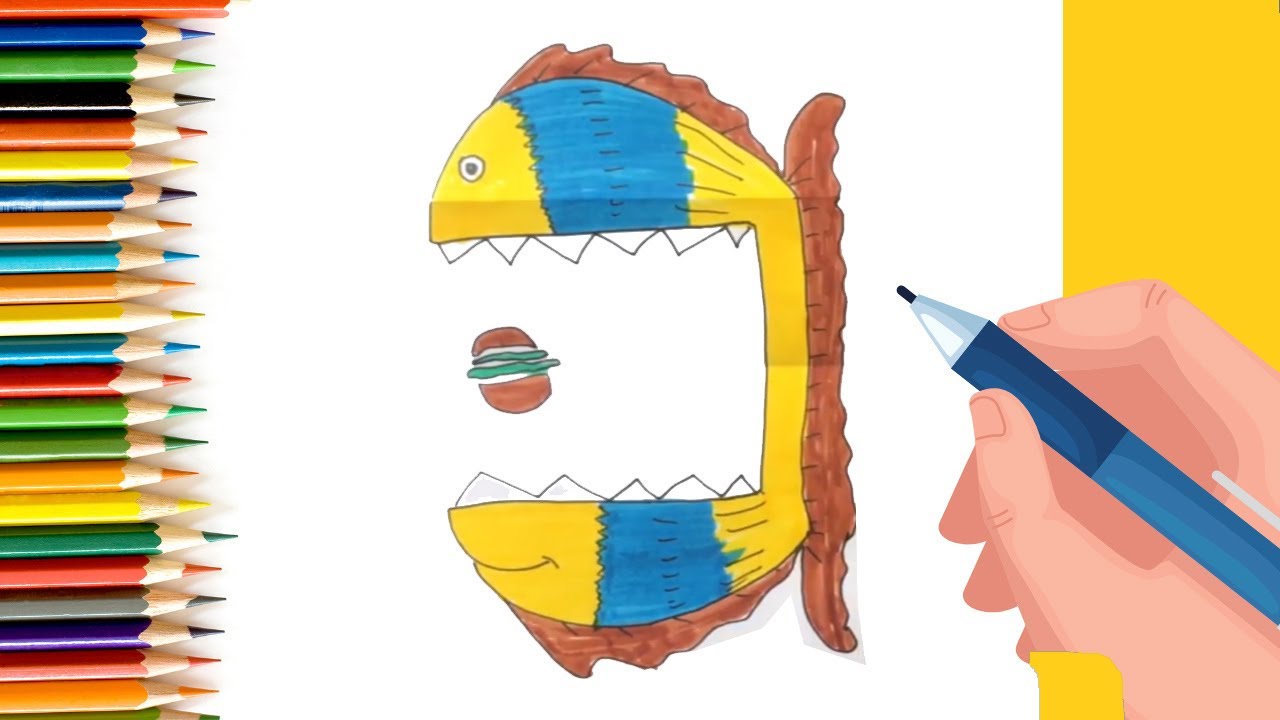 How to Draw Fish folding surprise easily and step by step | Drawing Tutorials for Kids