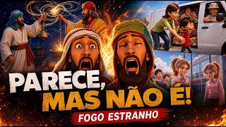 PARECE MAS NÃO É | Fogo Estranho🔥 | Nadabe e Abiú | Cuidado | Verdadeiro Adorador | Louvor Infantil
