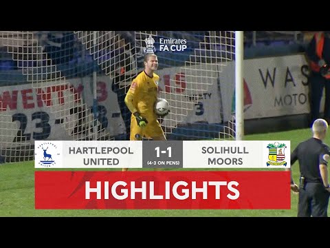 Hartlepool Through On Pens! | Hartlepool 1-1 Solihull (4-3 pens) | Emirates FA Cup 22-23