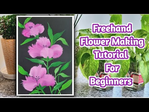 Freehand Flowers || Flower painting || Easy Painting ideas || Rupali Bhagat