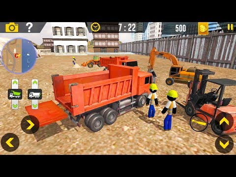 Stickman City Construction Simulator - Digger Excavator Driving - Android Gameplay