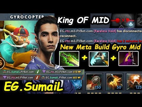 EG SumaiL - [Gyrocopter] King OF MID New Meta Build vs RTZ Dota 2 7.22 Pro Gameplay