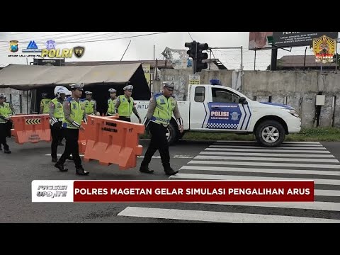 PRESISI UPDATE : POLRES MAGETAN GELAR SIMULASI PENGALIHAN ARUS 09/04/2024 20.00