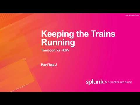 Splunk Webinar - Transport for NSW