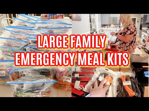 MAKING LARGE FAMILY EMERGENCY MEAL KITS in 72 HOUR EMERGENCY BACKPACKS + Emergency Prep Amazon Haul!