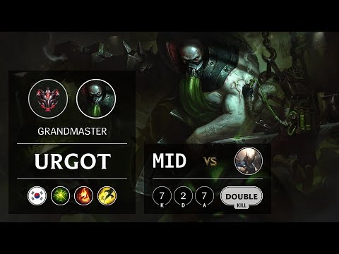 Urgot Mid vs Pantheon - KR Grandmaster Patch 9.17