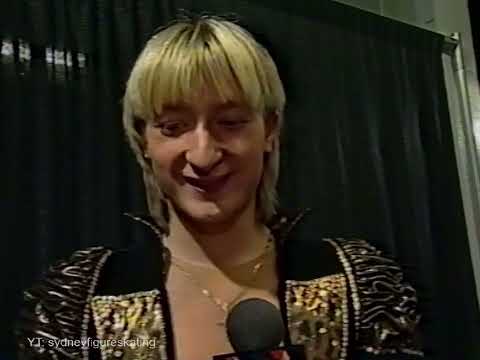 Evgeny Plushenko Aussie TV interview - 2001 World men's free skate